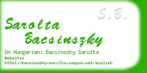 sarolta bacsinszky business card